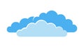 Fluffy Blue Cloud Weather Icon Vector Graphic, vector design Generative AI Royalty Free Stock Photo