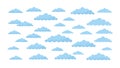 Fluffy Blue Clouds Pattern: Gentle Sky Background Graphic, vector design Generative AI Royalty Free Stock Photo