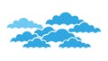Fluffy Blue Clouds Pattern Vector Background, vector design Generative AI Royalty Free Stock Photo