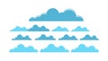 Fluffy Blue Clouds Sky Pattern Vector Background, vector design Generative AI Royalty Free Stock Photo