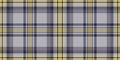 Fluffy check background fabric, stroke texture tartan pattern. Minimalist textile seamless vector plaid in antique steel and dark