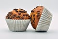Fluffy Chocolate Chip Muffins Royalty Free Stock Photo
