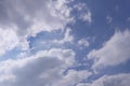 Fluffy cloud in blue sky background.