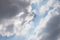 Fluffy cloud in blue sky background. Royalty Free Stock Photo