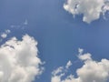 Fluffy cloud in blue sky.