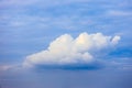 Fluffy cloud in a gloomy sky Royalty Free Stock Photo