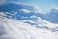 Fluffy clouds from above Royalty Free Stock Photo