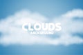 Fluffy clouds background on blue skye design Royalty Free Stock Photo