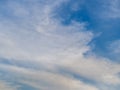 Fluffy clouds blue sky background