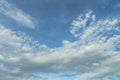 Fluffy clouds on a blue sky