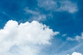 Fluffy clouds on a blue sky