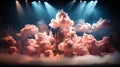 Fluffy clouds, like dancing ballerinas, performing their delicate dance in the heavenly theat Royalty Free Stock Photo