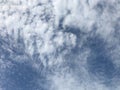 Fluffy clouds look like cotton with bright blue sky Royalty Free Stock Photo