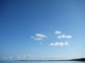 Fluffy Clouds over the Ocean Caya Coco Royalty Free Stock Photo