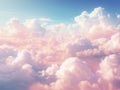 Fluffy clouds in pastel colors, background, ai generated