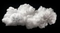 fluffy clouds shape on black background generative AI