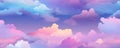 fluffy colorful cloud background seamless