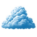 A fluffy cumulus cloud cluster floating in a clear sky Royalty Free Stock Photo