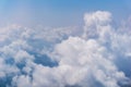 Cumulus cloud over the sky view from jet plane Royalty Free Stock Photo