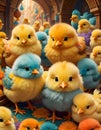 Fluffy Cute Chicks