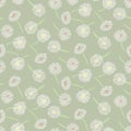 Fluffy dandelions seamless vector pattern