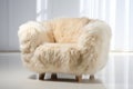 Fluffy Elegance Escape: An escape into fluffy elegance a cushioned retreat against an immaculate white setting