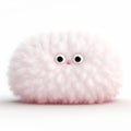 Fluffy Pink Caterpillar Icon In 8k Resolution With Bulbous Features