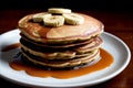 Fluffy and Golden Banana Pancakes That Will Melt in Your Mouth.AI Generated
