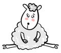 Emoji of the sad sheep, vector or color illustration