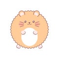 Fluffy hamster. Vector illustration