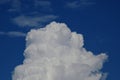 fluffy huge white cumulus cloud. summer sky. blue sky background. Royalty Free Stock Photo