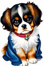 Fluffy King Charles Spaniel Pup