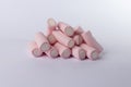 Fluffy Marshmallow Pile on White Horizontal Image Royalty Free Stock Photo