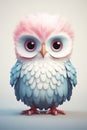 Fluffy Owl: A Playful Twist on the Petrol Trend in Pink and Blue