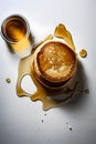 fluffy pancakes, honey, Irving Penn s still, view from above, minimalism, photograph, photoreal, 00ml, sony Alpha a7, ISO 1900,