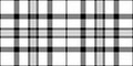 Fluffy pattern plaid vector, throw fabric tartan seamless. Napkin textile background check texture in black and white colors