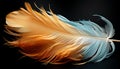 Fluffy peacock feather, a symbol of effortless beauty and freedom generated by AI Royalty Free Stock Photo