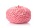 Fluffy pink yarn ball Royalty Free Stock Photo