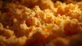 Fluffy Scrambled Eggs Macro Background Royalty Free Stock Photo
