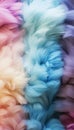 Fluffy shapes. pastel motion graphics with 3d effects