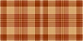 Fluffy texture background fabric, advertising pattern plaid seamless. Valentines day check vector tartan textile in orange and