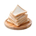 Fluffy White Bread Slices Stacked in a Pyramid Formation Royalty Free Stock Photo