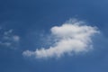 Fluffy white cloud against a clear blue sky Royalty Free Stock Photo