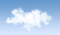 A fluffy white cloud in the blue sky, clear sunny day with light bright cloud Royalty Free Stock Photo