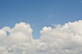 Fluffy White Clouds with Clear Blue Sky