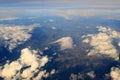 Blue sky white clouds over Western Romania Royalty Free Stock Photo