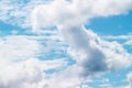 Fluffy white clouds with sunny blue sky wallpaper Royalty Free Stock Photo