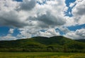 Fluffy white Cumulus: above Kituwa an ancient Native American settlement near the upper Tuckasegee River