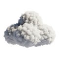Fluffy White Cumulus Cloud Formation on Transparent Background white cloud Royalty Free Stock Photo