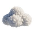 Fluffy White Cumulus Cloud Isolated on a White Background soft Royalty Free Stock Photo